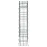 Kosze gabionowe, 8 szt, 200x50x160/180 cm, galwanizowane żelazo