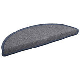 Maty na schody 15 szt. 56x17x3 cm, jasnoszare i niebieskie, półokrągłe