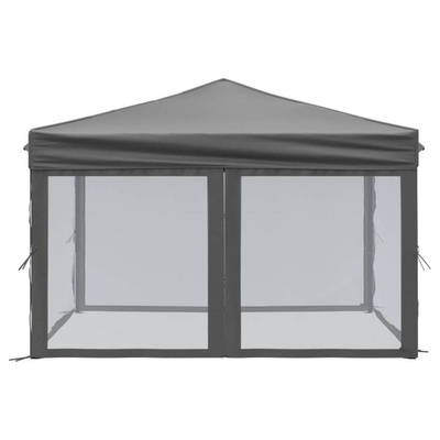 vidaXL Składany namiot imprezowy ze ściankami, antracytowy, 3x3 m