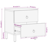 Szafka nocna, 40x33x46 cm, lite drewno mango