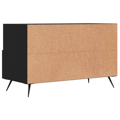 vidaXL Szafka pod TV, czarna, 80x36x50 cm, materiał drewnopochodny