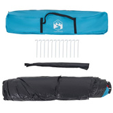 vidaXL Namiot rodzinny, kabinowy, 4-os, niebieski, szybkie rozkładanie