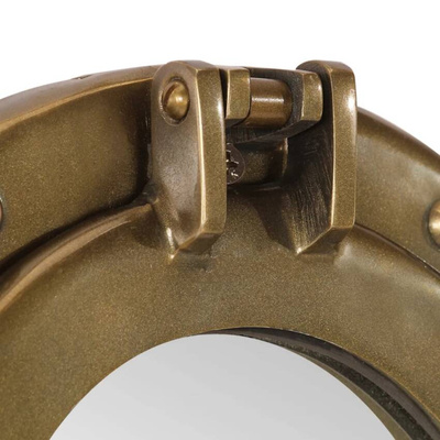 vidaXL Lustro wiszące w kształcie bulaja, Ø23 cm, aluminium i szkło