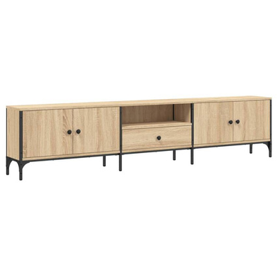 vidaXL Szafka pod TV, z szufladą, dąb sonoma, 200x25x44 cm