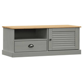 vidaXL Szafka pod TV VIGO, szara, 106x40x40 cm, lite drewno sosnowe