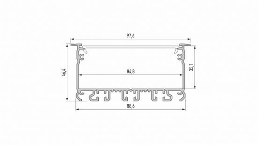 Profil LED LUMINES typ inLargo biały lakierowany 2,02 m