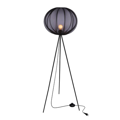 MELLOW lampa podłogowa czarny 1x40W E27 abażur 52 czarny kula 51-41944   