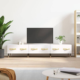 vidaXL Szafka pod TV, biała, 150x36x30 cm, materiał drewnopochodny wariant 4