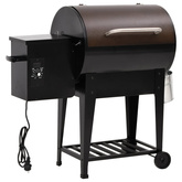 Grill na pellet, z dolną półką, czarny, 94 cm, żelazo