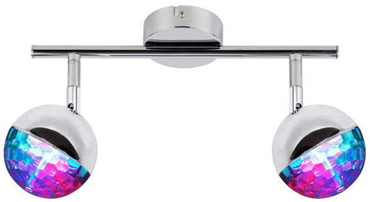Lampa sufitowa Party listwa regulowana 2-punktowa LED do salonu metalowa
