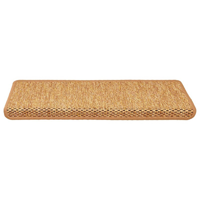 Samoprzylepne nakładki na schody, 15 szt., 65x21x4cm, sisal
