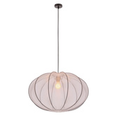 Lampa wisząca z abażurem Mellow siateczkowy biały 60 cm do salonu