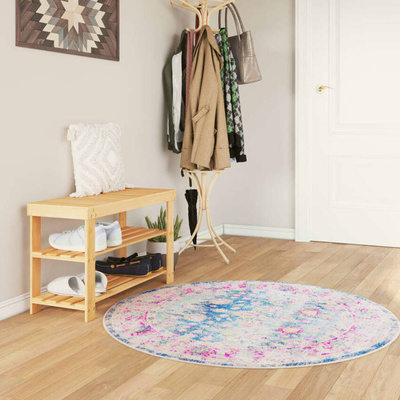 Dywan z możliwością prania, kolorowy, ?120 cm, antypoślizgowy vidaXL
