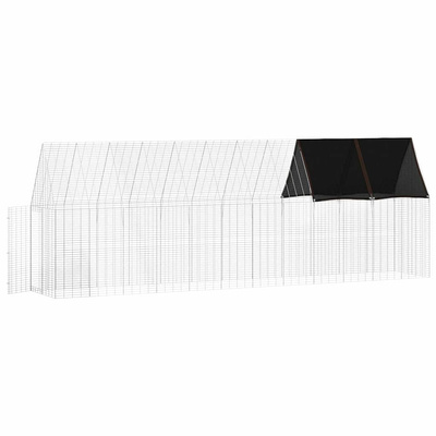 Klatka dla kur 2 szt. srebrny 600 x 100 x 210 cm
