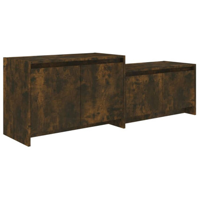 vidaXL Szafka pod TV, przydymiony dąb, 146,5x35x50 cm