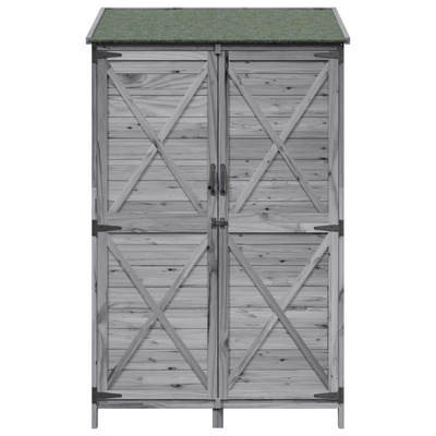 Shed ogrodowy Szary 106 x 56 x 176,5 cm Drewno Świerkowe