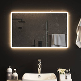 Lustro łazienkowe z LED, 80x50 cm vidaXL