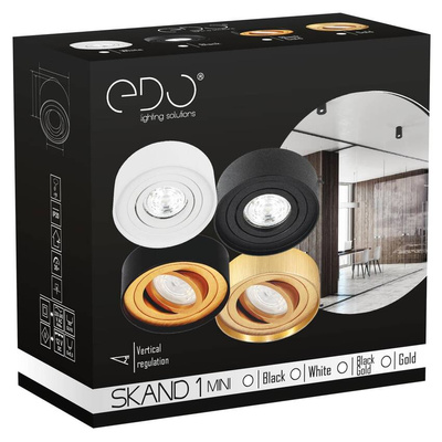 Punktowa oprawa sufitowa wpuszczana SKAND MINI 1 Gold IP20 okrągła złota EDO777548 EDO Solutions