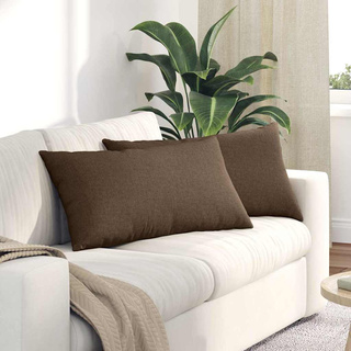 Poduszki na sofę 2 pcs Brązowy 80 x 40 cm tkanina