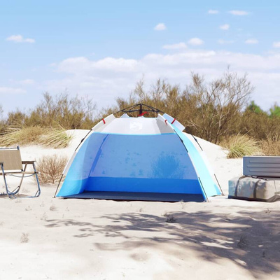 vidaXL Namiot plażowy, 2-os., niebieski, wodoszczelny