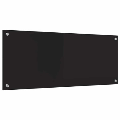 Panel kuchenny Czarny 100 x 40 cm szkło hartowane
