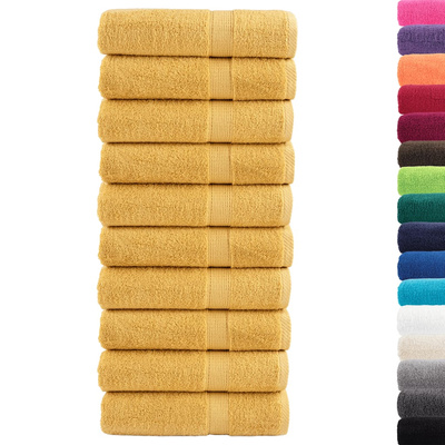 Ręczniki premium, SOLUND 10 szt., złote, 100x150 cm, 600 g/m?