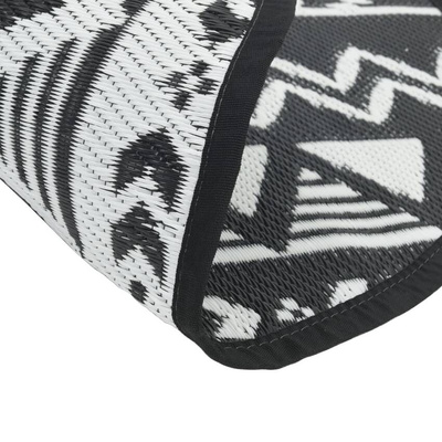 Dywan na zewnątrz, czarny, ?120 cm, PP vidaXL