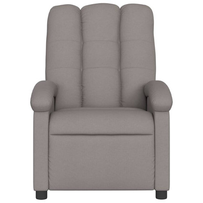 vidaXL Rozkładany fotel masujący, taupe, obity tkaniną model standard