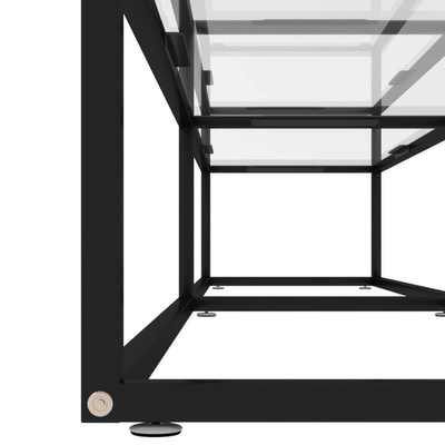 vidaXL Szafka pod TV, przezroczysta, 200x40x40,5 cm, hartowane szkło