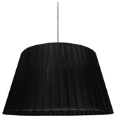 Lampa wisząca z abażurem Notizia czarna do salonu E27 37 cm