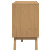 Komoda OLDEN, biało-brązowa, 114x43x73,5cm, lite drewno sosnowe