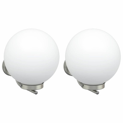 Zewnętrzna lampa ścienna 2 pcs Srebrny 29 x 25 x 33 cm