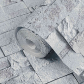 Tapeta 3D z kamieniem jasnoszary 10 x 0,53 m