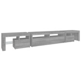 vidaXL Szafka pod TV z oświetleniem LED szary dąb sonoma 260x36,5x40cm