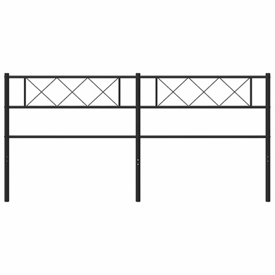 Metalowe wymienne wezgłowie, czarne, 200 cm