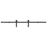 System do montażu drzwi przesuwnych, 183 cm, stal, czarny
