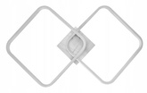 Lampa Dekoracyjna 2 kwadraty 42W Biała + Pilot