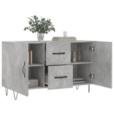vidaXL Komoda, szarość betonu, 100x36x60 cm, materiał drewnopochodny model standard