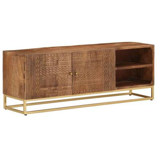 vidaXL Szafka pod TV, 110x30x40 cm, lite drewno mango i żelazo model standard