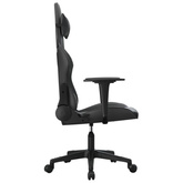 vidaXL Masujący fotel gamingowy, czarny, sztuczna skóra model standard