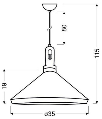 Lampa sufitowa wisząca Candellux Robinson 31-37671   E27 biały/ wnętrze żółte