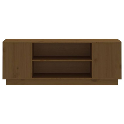 vidaXL Szafka pod TV, miodowy brąz, 110x35x40,5cm, lite drewno sosnowe