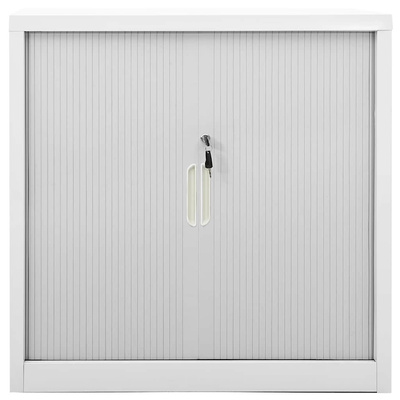 vidaXL Szafka z drzwiami przesuwnymi, szara, 90x40x90 cm, stal