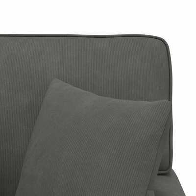 Chaise Lounge z Fartuszkiem 3 szt. Ciemnoszary 91 x 157 x 91 cm