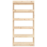 Regał na książki/przegroda, 80x30x167,4 cm, lite drewno sosnowe