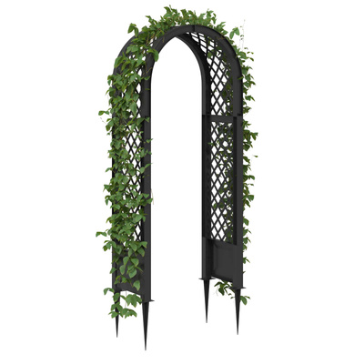 Różany łuk z kolcami antracytowy 97 x 43 x 218 cm PP