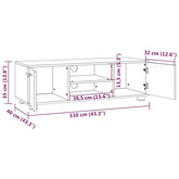 vidaXL Szafka pod TV, opalany dąb, 110x40x35 cm