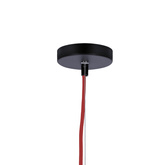 Lampa wisząca 27cm szklana/czerwony kabel Liverpool Ledea 50101288