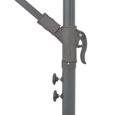 Parasol wiszący z aluminiowym słupkiem, 300 cm, taupe