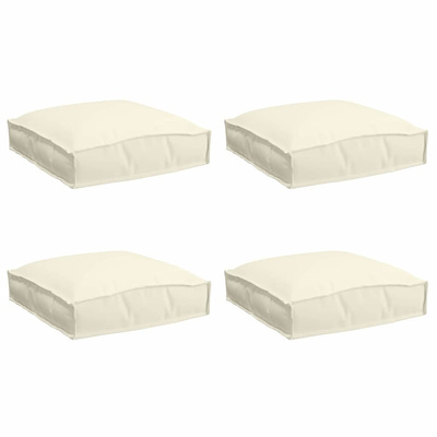 Poduszka 4 pcs Kremowy 40 x 40 x 8 cm Materiał Oxford
